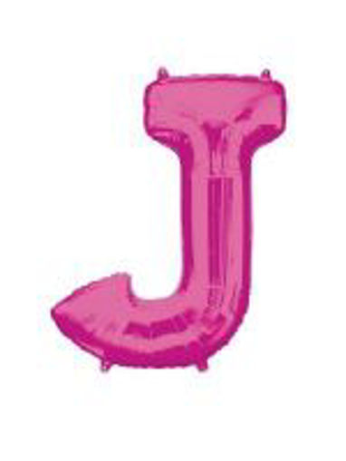 Picture of PINK LETTER J FOIL BALLOON